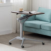 Mobile Rolling Laptop Computer Desk Adjustable Height Bedside Table Home Office
