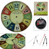 Chic Wooden Large Retro Paris Multicoloured Vintage Style Giant Wall Clock 30CM