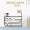 4 Tier Extendable Shoe Rack 16 Pairs Space Saving Storage Organiser Shelf