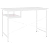 White Small Writing Table Metal PC Computer Desk Workstation Space Saving Office