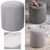 Fabric Round Ottoman Footstools Foot Rest Stool Pouffe Living Room Furniture NEW