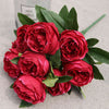 10 Heads Bouquet Silk Rose Artificial Flowers Fake Buch Wedding Home Party Decor