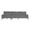 Modern Grey L-Shaped Corner Sofa 2 Seater Armchair Couch With Footstool Relaxing