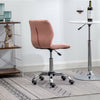 UK Cushioned Computer Desk Office Chair Chrome Legs Lift Swivel Adjustable Small