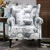 Chesterfield Tiger Armchair Wing Back Button Chair Bedroom Lounge Fireside Sofa