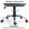 Executive Office Chair Swivel Ribbed High Back Leather Chair Computer Desk Chair