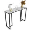 Narrow Long Entryway Coner Table Marble TopConsole Table Sofa Couch Accent Table