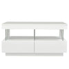 Coffee Table High Gloss White LED Tea Table Storage Drawer Living Room Furniture