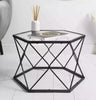 Black Metal Coffee Table Glass Top Sofa Side End Tables Living Room Home