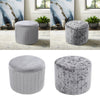 Velvet Fabric Footstool Round Pouffe Stools Dressing Table Vanity Stool Chair