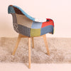 Tulip Patchwork TUB Fabric Armchair Dining Lounge Chair Seat Vintage Retro Home