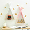 Cute Wooden Storage Wall Shelf Hanging Rack Nursery Room Kids Bedroom DIY Gift