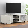 Panana White TV Stand Cabinet Unit 2 Door 2 Shelves Cupboard Entertainment UK