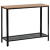Console Table, Industrial Vintage Hallway End Table With Adjustable Mesh Shelf