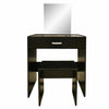 Dressing Table Black with Stool and Mirror Bedroom Vanity Make Up Set