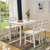 Compact Solid Wood Dining Table and 4 Chairs Set Home Kitchen Furniture 4 Colour