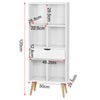 Bookcase Display Storage Drawers Cupboard Cabinet Storage Shelving 50x29.5x120cm