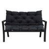 Garden Outdoor 2 Seater Bench Swing Hammock Chair Seat Cushion Pad with Backrest