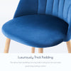 2PCS Velvet Dining Chairs Elegant Home Chairs Blue for Bedroom Living Room UK