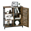 Industrial Side Cabinet Retro Storage Furniture Small Rustic Metal Door Cupboard