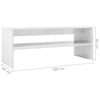 Coffee Table Chipboard Open Storage Shelf Home Side Table High Gloss White