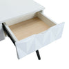 White Dressing Table with LED Mirror Vanity Stool 2 Drawers Storage Makeup Desk