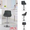 2X Bar Stools Leather Swivel Gas Lift Rest Chair Home Kitchen Pub Breakfast Seat