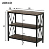 3-Tier Console Sofa Table Side/End Table Shelf Entryway Hallway Furniture UK