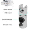 Shower Kit Twin Head Waterfall Chrome Adjust Riser Rail with Chrome Square Set