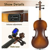 New 4/4 EQ Electric Violin Full Set with Amp Bow Rosin Shoulder Rest Tuner Case