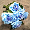 10 Heads Bouquet Silk Rose Artificial Flowers Fake Buch Wedding Home Party Decor
