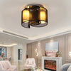 Modern Chrome Fabric Chandelier Flush Mount Ceiling Lamp Light Living Room Home