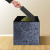 Top Folding Storage Ottoman Seat Toy Storage Box Folding Seat Crushed Velvet