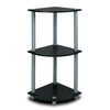 Furinno Turn-N-Tube 3-Tier Corner Display Rack Multipurpose Shelving Unit, Black