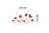 Walplus Wall Sticker Decal Wall Art Poppy Butterflies Spring Art Home Decoration