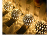 Solar Powered Fairy String Lights 20 LEDs Moroccan Silver Metal Ball Fairy Lamps