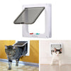 Dog Cat Pet 4 Way Locking Large Cat Small Dog Flap White Catflap Pet Door UK