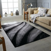 GREY BLACK MODERN DESIGN RUG SOFT LARGE LIVING ROOM FLOOR BEDROOM CARPET RUGS