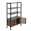 Bookshelf Storage Cabinet Bookcase w/ Shelves & Cupboard Living Room Bedroom