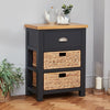 Charcoal Grey Painted Small Console Table-SLIGHT SECONDS-FC40-F825