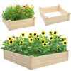 Wooden Raised Garden Planting Bed Vegetable Flower Plants Planter Trough 60*60CM