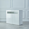 LED High Gloss Cupboard Wood Cabinet Storage Side End Living Room Furniture