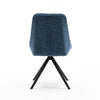 LUNA MODERN FABRIC DINING CHAIR PADDED SEAT w ARMS METAL LEG KITCHEN SET 6