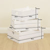 Set of White Wooden Slatted Apple Crates 3 x Home Storage/Display Hamper Boxes