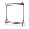 4ft long x 5ft Black Heavy Duty Hanging Clothes Shoes Hat Garment Rail