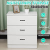 Modern 3 Drawer Chest of Drawers Bedside Table Cabinet Bedroom Storage White