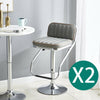 2X Rattan PU Bar Stools Breakfast Bar Chair Kitchen Stool Swivel Barstool