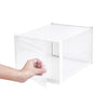 Mondeer 12x Clear Strong Plastic Shoe Storage Boxes Drawer Stackable Foldable
