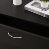 Modern Chest of Drawers 4 Drawer Cabinet Anti-Bowing Support Nightstand BLACK