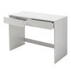 Black Computer Desk 100cm 2 Drawer Dressing Table Wooden Furniture Office